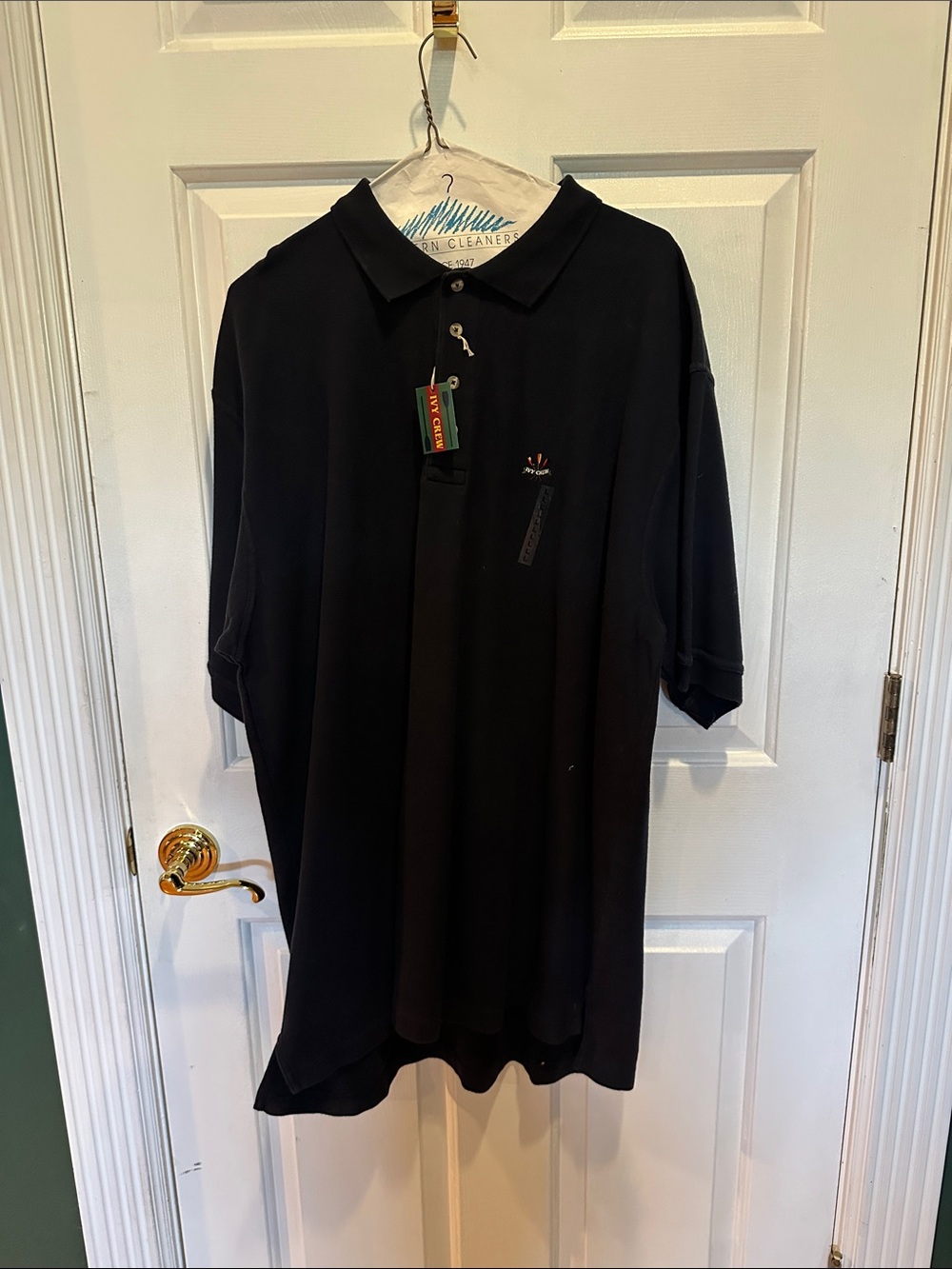 Men's Navy Polo Shirt -Ivy Crew size large